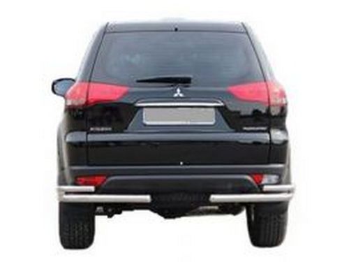 Защита задняя Mitsubishi Pajero Sport II (09-15) - углы двойные 1