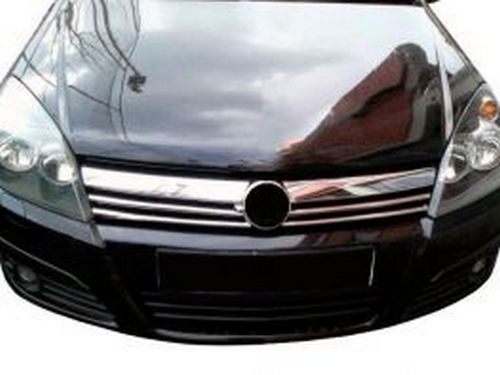 Хром накладки на решётку Opel Astra H (04-14) 4