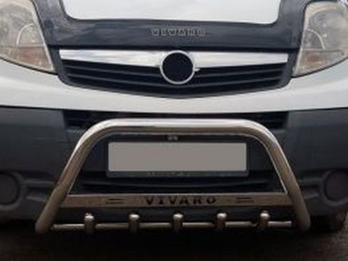 Кенгурятник с грилем OPEL Vivaro A (с надписью) 1