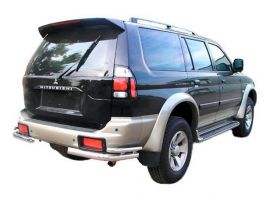 Защита задняя Mitsubishi Pajero Sport I (1996+) - углы двойные