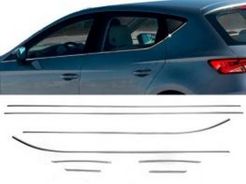 Хром молдинги стёкол Seat Leon III (5F; 12-20) 5D Htb 1