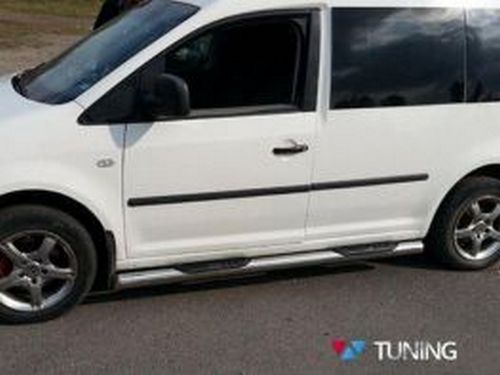 Трубы боковые VW Caddy III (2004+) - с пластиковыми накладками 1