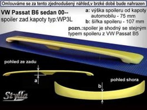 Спойлер низкий VW Passat B5+ 3BG (01-05) Sd на ножках