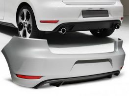 Бампер задний VW Golf 6 VI Hatchback - GTI стиль (два выхлопа)