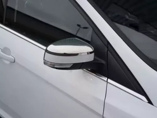 Хром накладки на зеркала Ford Mondeo Mk4 (07-13) - верхушки (Carmos) 4