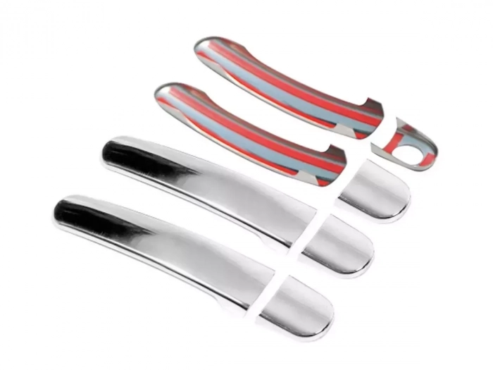 Хром накладки на ручки Skoda Roomster (06-15) - Carmos (повні) 3