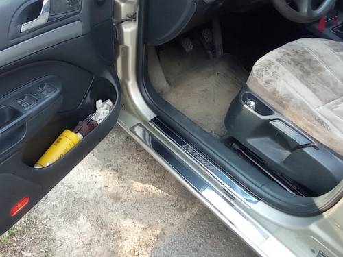 Накладки на пороги Skoda Octavia A5 (04-12) - Carmos 7