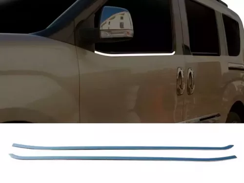 Хром нижние молдинги окон Fiat Doblo II (10-22) - передние 1