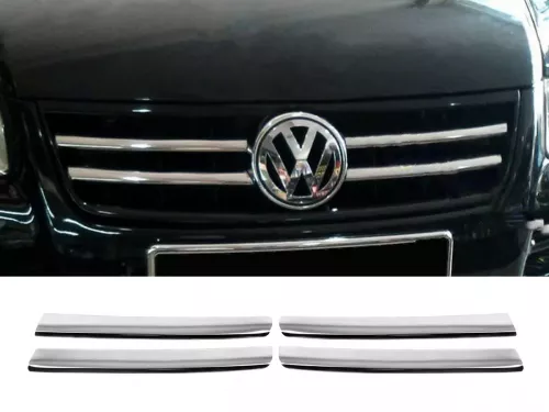 Хром накладки на решётку VW Touareg I (7L; 07-10) рестайлинг 1