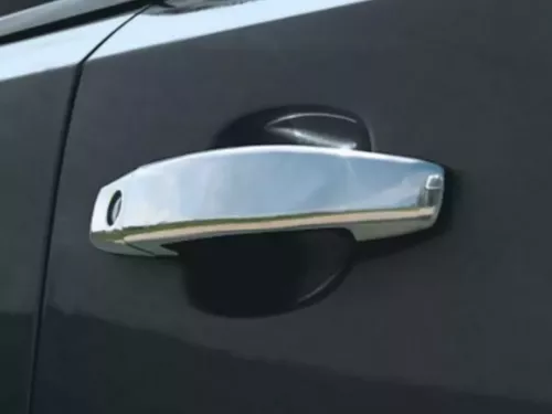 Хром накладки на ручки Opel Corsa D (06-14) 3D - Carmos (2 шт) 4