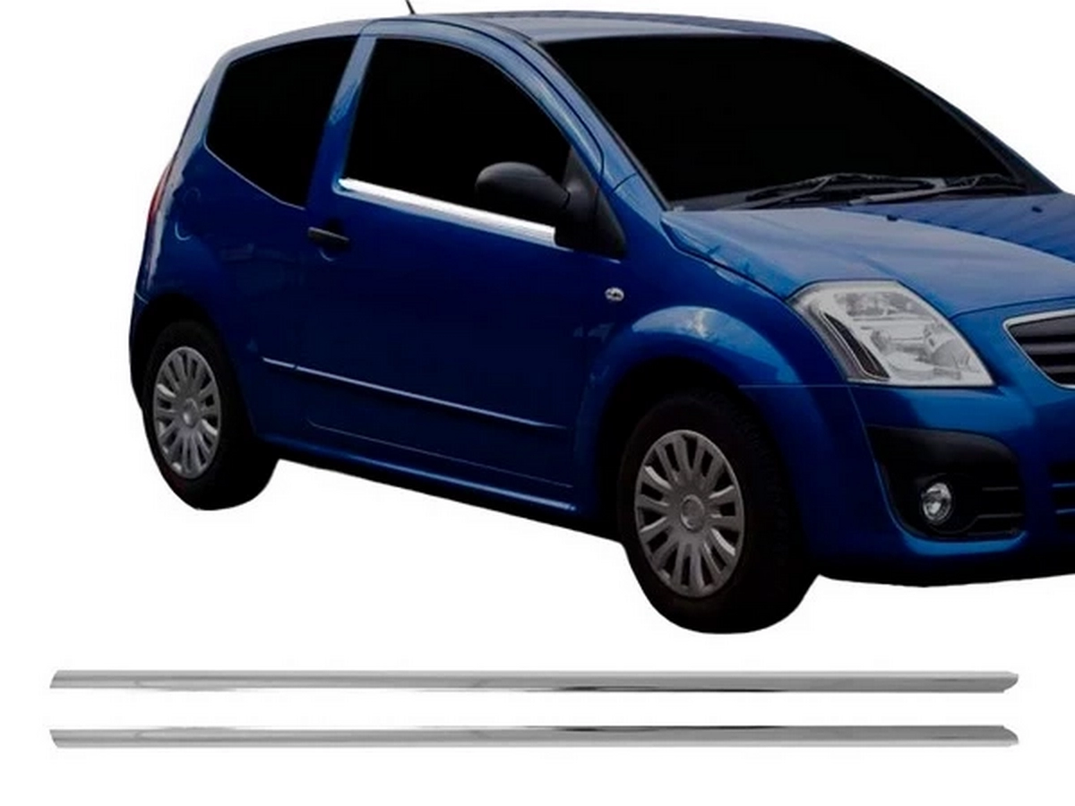 Хром нижні молдинги вікон Citroen C2 (03-10) 3D