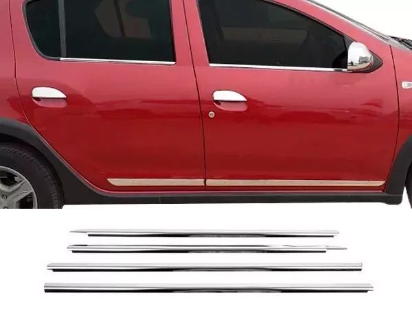 Хром нижні молдинги вікон Dacia Sandero II (B52; 13-20)