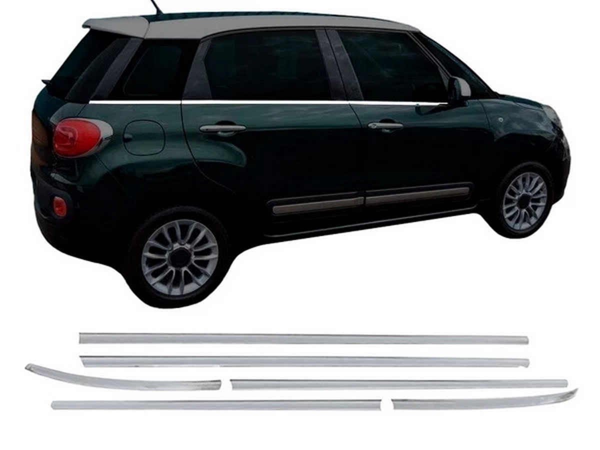 Хром нижні молдинги вікон Fiat 500L (12-)