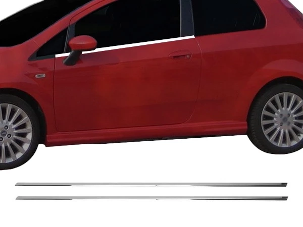 Хром нижні молдинги вікон Fiat Grande Punto / Evo (05-18) 3D
