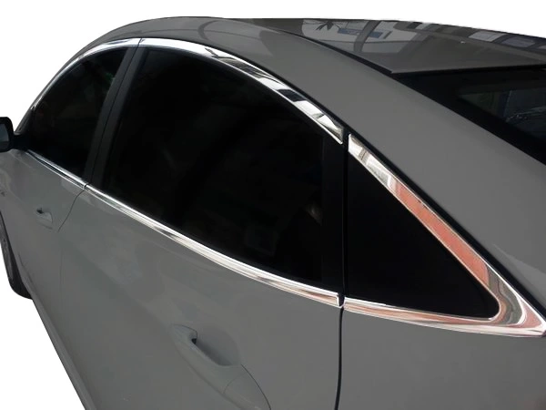 Хром повні молдинги вікон Hyundai Accent Solaris (RB; 10-17) Sedan