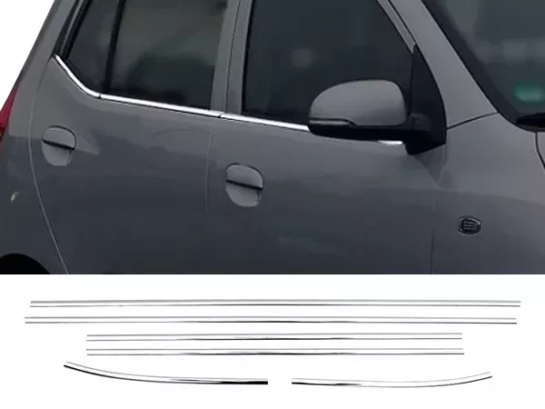 Хром нижні молдинги вікон Hyundai i10 I (08-13)