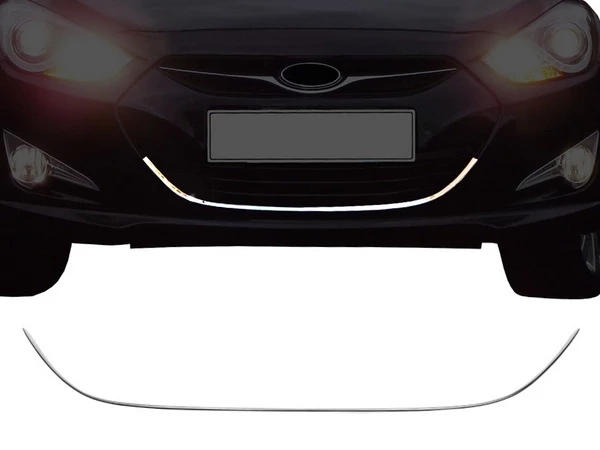 Хром обведення на решітку Hyundai i40 (11-19) - посмішка