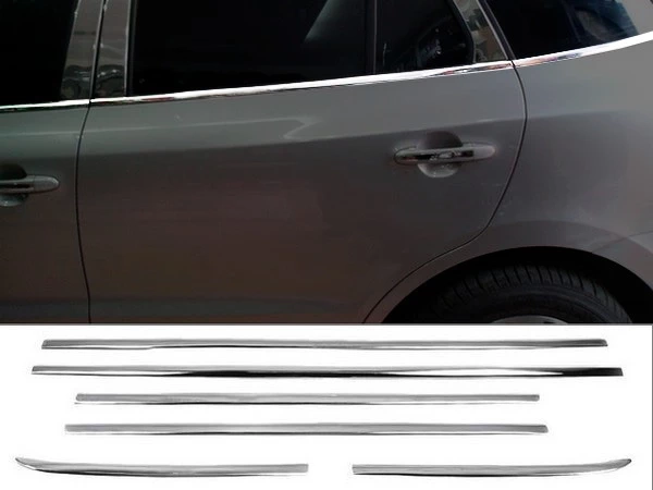 Хром нижні молдинги вікон Hyundai Santa Fe II (CM; 06-12)
