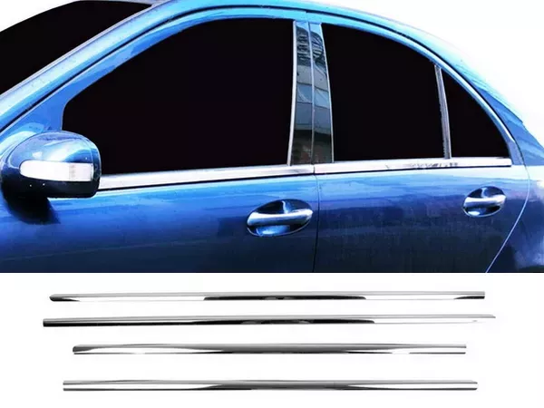 Хром нижні молдинги вікон Mercedes E W211 (02-09)