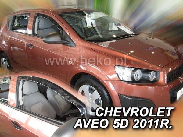 Дефлекторы окон Chevrolet Aveo T300 (11-) Hb - Heko (вставные)