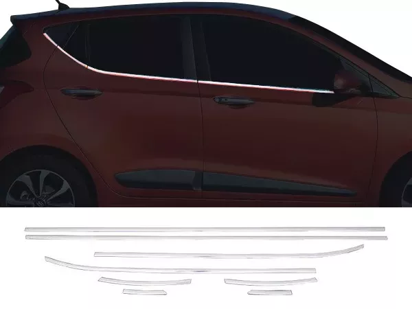 Хром нижні молдинги вікон Hyundai i10 II (13-16) 5D
