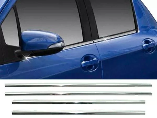 Хром нижні молдинги вікон Toyota Yaris III (XP130; 11-20) 5D