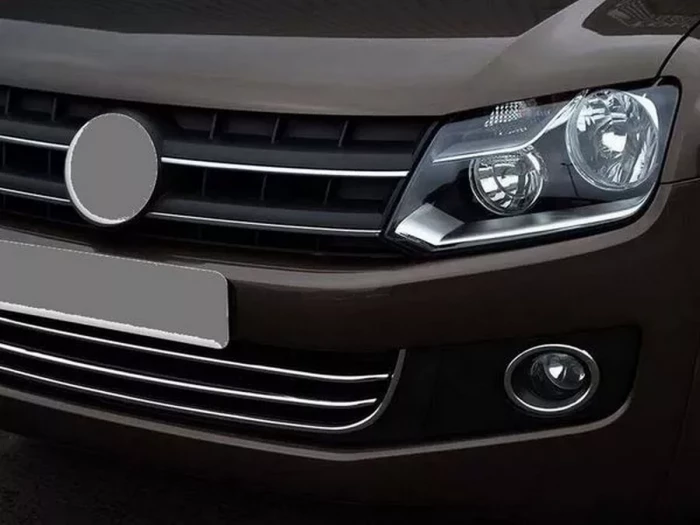 Хром накладки на решітку бампера VW Amarok I (10-16) - 2 шт 8