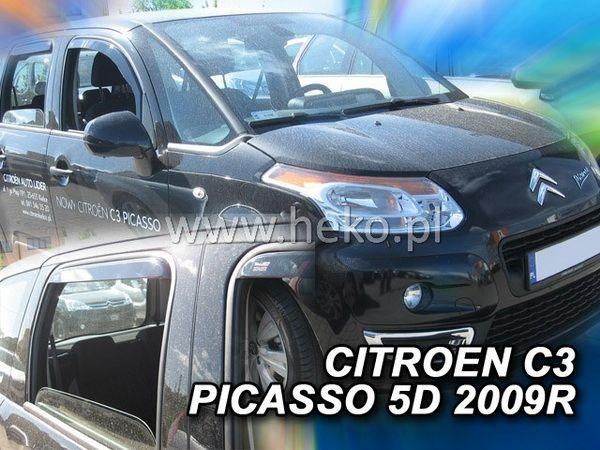 Дефлекторы окон Citroen C3 Picasso (09-17) - Heko (вставные)
