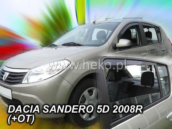 Дефлекторы окон Dacia Sandero I (08-12) - Heko (вставные)