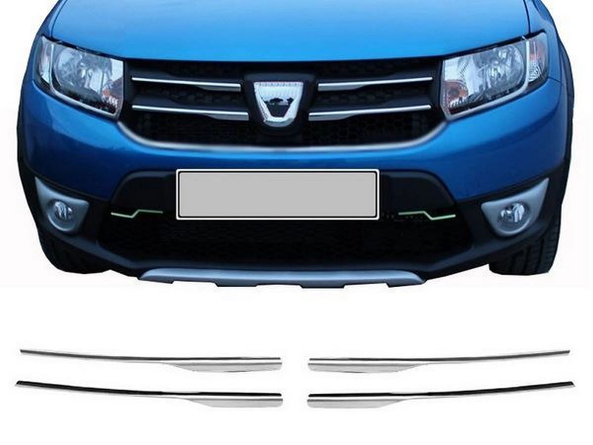 Хром накладки на решітку Dacia Logan MCV II (13-17) - смужки