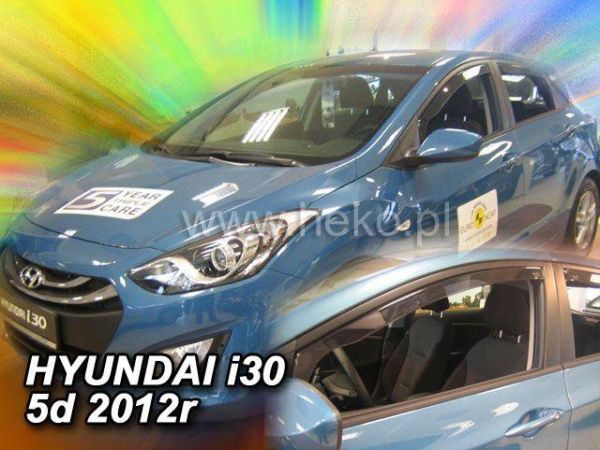Дефлекторы окон Hyundai i30 (GD; 12-17) Htb - Heko (вставные)