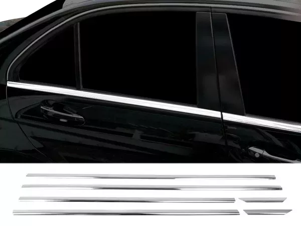 Хром нижні молдинги вікон Mercedes C W204 (07-14) Sedan
