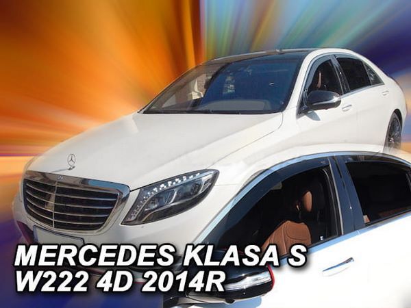 Дефлекторы окон Mercedes S W222 Long (14-20) - Heko (вставные)