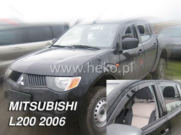 Дефлекторы окон Mitsubishi L200 IV Double Cab (06-16) 4D - Heko