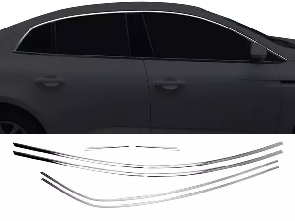Хром верхні молдинги вікон Renault Megane IV (16-) Седан