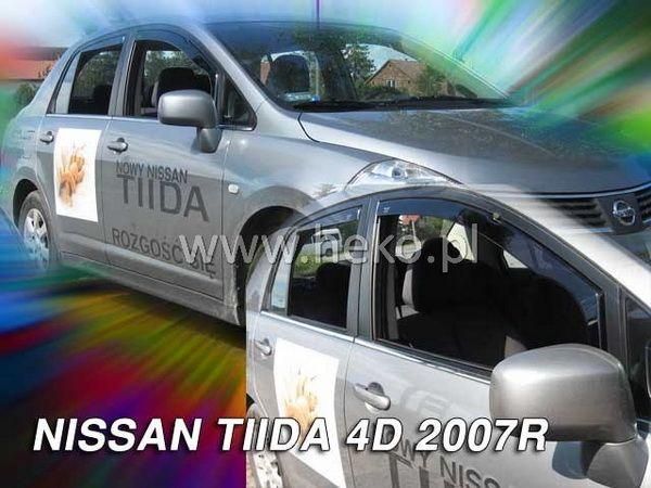Дефлекторы окон Nissan Tiida I (C11; 04-11) Sedan - Heko (вставные)