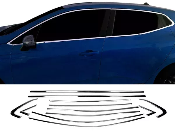 Хром молдинги вікон Renault Clio V (19-) - повні