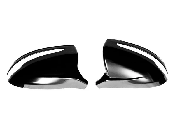 Накладки на дзеркала Mercedes S W222 (14-20) - Bat стиль (чорні)