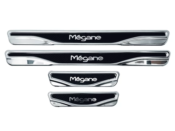 Накладки на пороги Renault Megane III (09-16) - Nitto (карбон стиль)