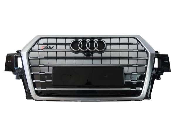 Решітка радіатора Audi Q7 II (4M; 16-20) - SQ7 стиль (срібна)