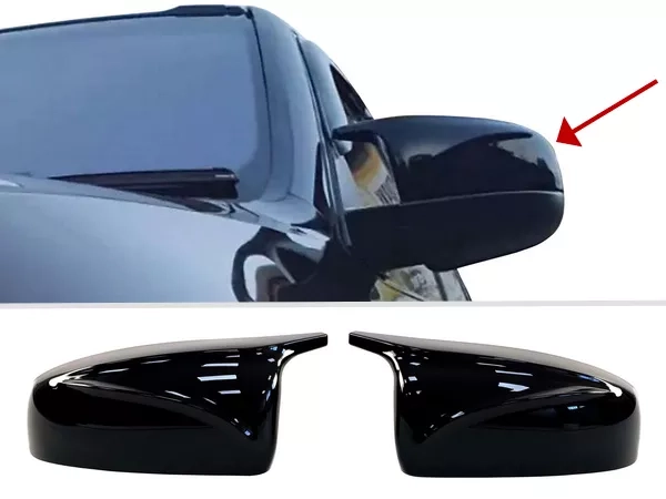 Кришки дзеркал BMW X5 E70 (06-13) - M-стиль (чорні)