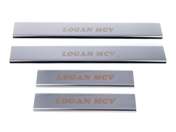 Накладки на пороги Dacia Logan MCV II (12-20) - Carmos