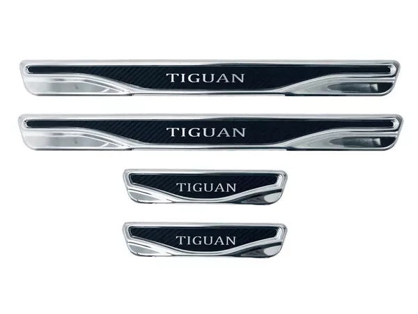 Накладки на пороги VW Tiguan II / Allspace (16-23) - Nitto (карбон стиль)