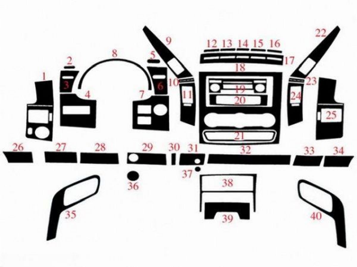 Накладки на торпедо VW Crafter (06-17) большой комплект