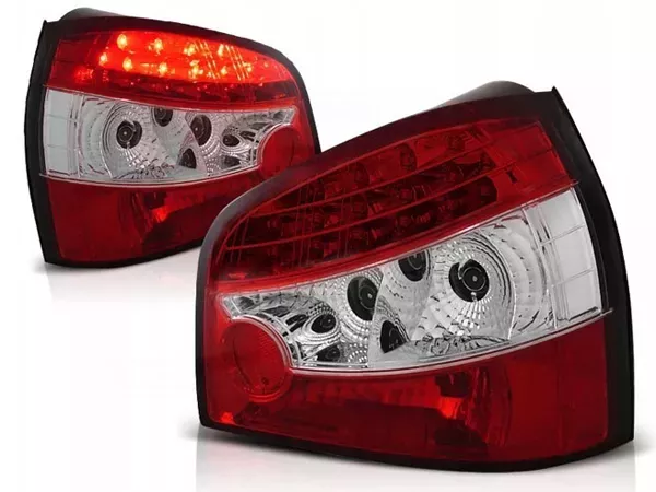 Ліхтарі задні Audi A3 8L (96-00) 3D/5D Hatchback - LED червоно-білі (Sonar)