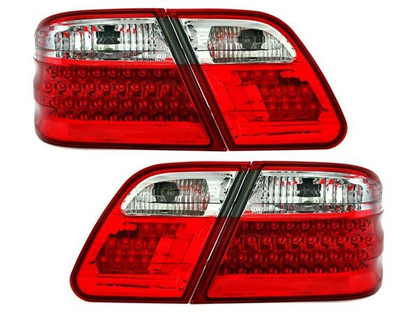 Фонари задние MERCEDES E W210 (95-02) Sedan - LED красно-белые