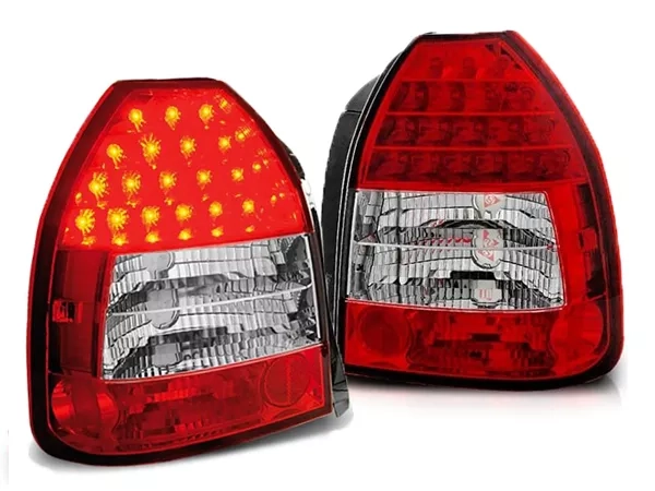 Ліхтарі задні Honda Civic VI (95-01) 3D - діодні червоно-білі