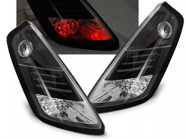 Ліхтарі задні Fiat Grande Punto (05-09) - світлодіодні чорні