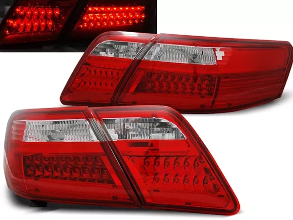 Ліхтарі задні Toyota Camry XV40 (07-09) - LED червоно-білі