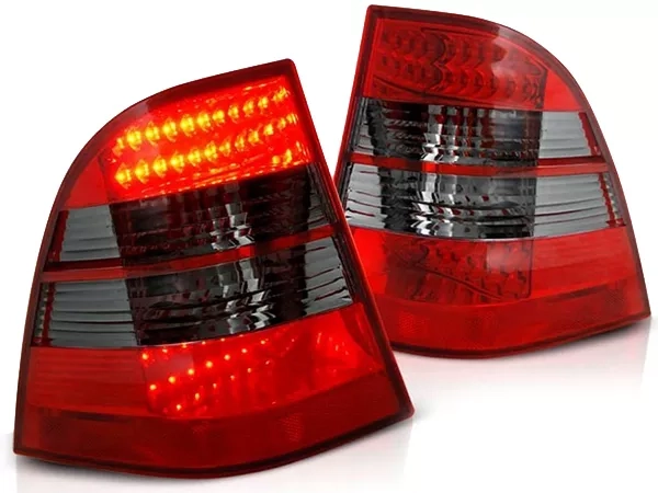 Задні ліхтарі Mercedes ML W163 (97-05) - LED (червоно-димчасті)